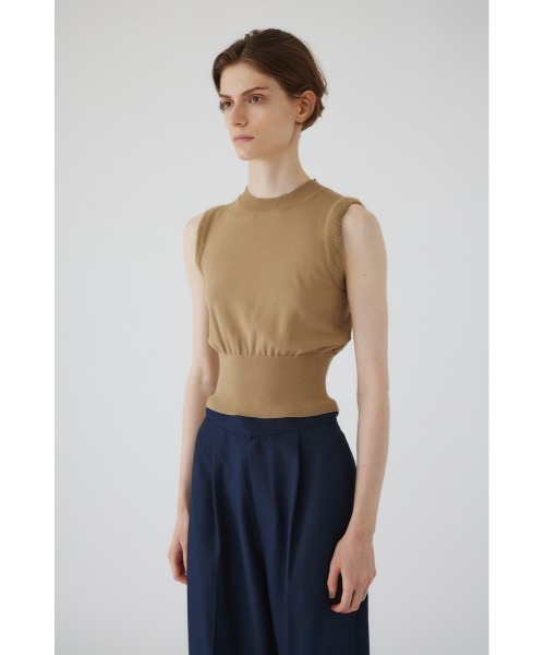 RIM.ARK（リムアーク）の「Shaggy sleeve compact tops シャギースリーブコンパクトトップス（ニット/セーター・レディース・ブラウン/マルチ/ブラック/ベージュ・FREE）」の5枚目の写真