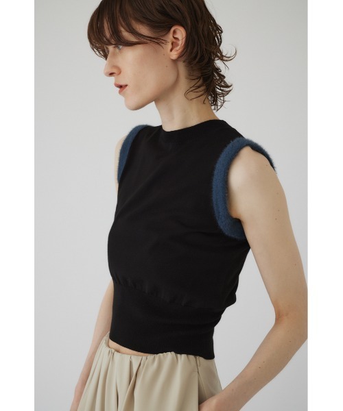RIM.ARK（リムアーク）の「Shaggy sleeve compact tops シャギースリーブコンパクトトップス（ニット/セーター・レディース・ブラウン/マルチ/ブラック/ベージュ・FREE）」の13枚目の写真