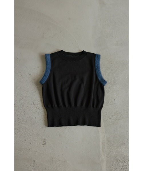 セール】Shaggy sleeve compact tops シャギースリーブ