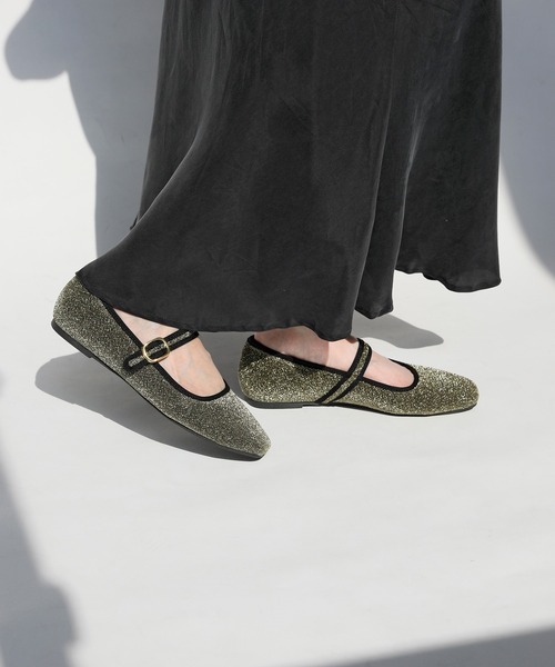 RiiiKa(リーカ)の「【RiiiKa/リーカ】スクエアメリージェーンパンプス(バレエシューズ・レディース・ゴールド/レオパード/ブラック・LL/S/M/L)」の2枚目の写真