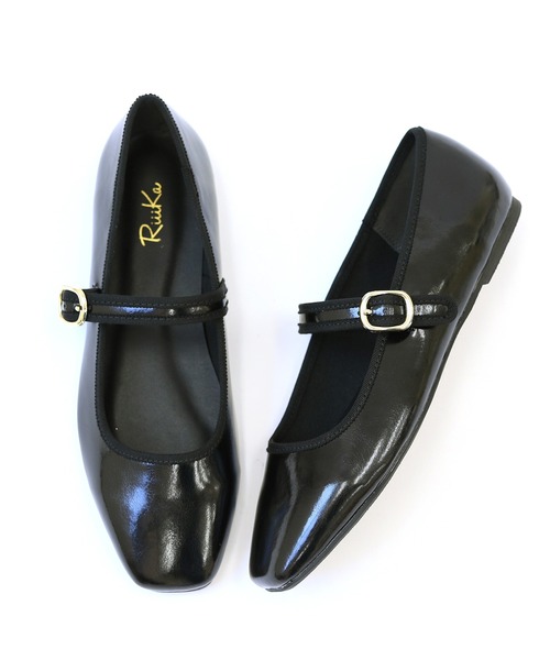 RiiiKa(リーカ)の「【RiiiKa/リーカ】スクエアメリージェーンパンプス(バレエシューズ・レディース・ゴールド/レオパード/ブラック・LL/S/M/L)」の4枚目の写真