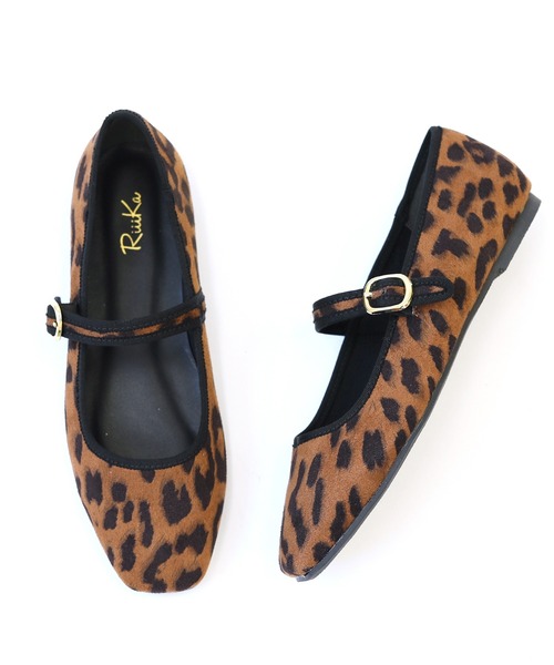 RiiiKa(リーカ)の「【RiiiKa/リーカ】スクエアメリージェーンパンプス(バレエシューズ・レディース・ゴールド/レオパード/ブラック・LL/S/M/L)」の19枚目の写真