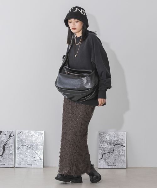 JEANASIS（ジーナシス）の「ジャガードロゴニットバケハ/139296（ハット・レディース・グレー/ブラック/チャコールグレー・FREE）」の17枚目の写真