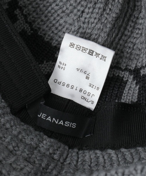 JEANASIS（ジーナシス）の「ジャガードロゴニットバケハ/139296（ハット・レディース・グレー/ブラック/チャコールグレー・FREE）」の9枚目の写真
