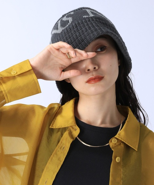 JEANASIS（ジーナシス）の「ジャガードロゴニットバケハ/139296（ハット・レディース・グレー/ブラック/チャコールグレー・FREE）」の22枚目の写真