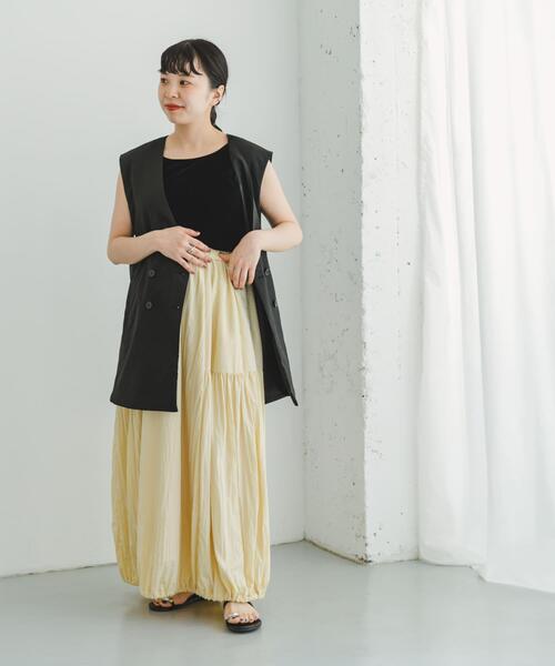 ITEMS URBANRESEARCH(アイテムズ アーバンリサーチ)の「バルーンスカート(スカート・レディース・イエロー系その他/ブラック・FREE)」の5枚目の写真