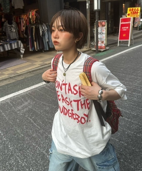 WudgeBoy（ワッジボーイ）の「Tegaki t shirt（Tシャツ/カットソー・レディース・ブラウン/ブラック/ホワイト・LARGE/X-LARGE/MEDIUM）」の8枚目の写真