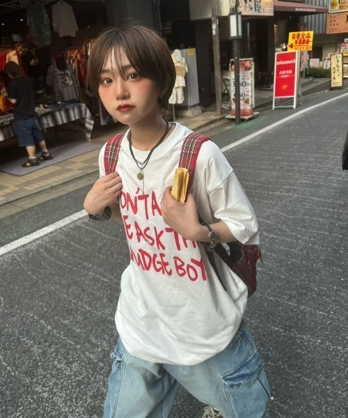 WudgeBoy（ワッジボーイ）の「Tegaki t shirt（Tシャツ/カットソー・レディース・ブラウン/ブラック/ホワイト・LARGE/X-LARGE/MEDIUM）」の18枚目の写真