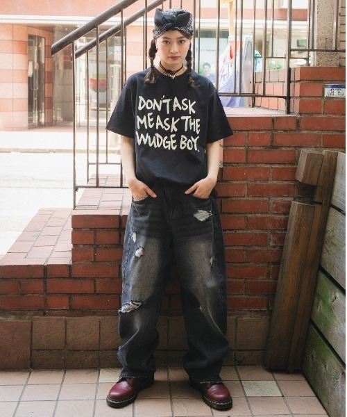 WudgeBoy（ワッジボーイ）の「Tegaki t shirt（Tシャツ/カットソー・レディース・ブラウン/ブラック/ホワイト・LARGE/X-LARGE/MEDIUM）」の16枚目の写真