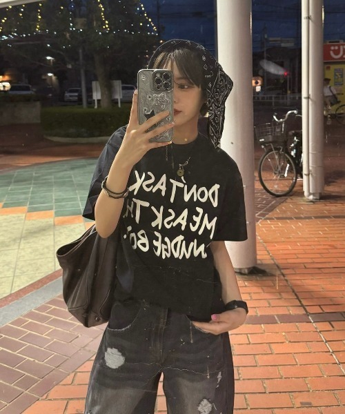 WudgeBoy（ワッジボーイ）の「Tegaki t shirt（Tシャツ/カットソー・レディース・ブラウン/ブラック/ホワイト・LARGE/X-LARGE/MEDIUM）」の11枚目の写真