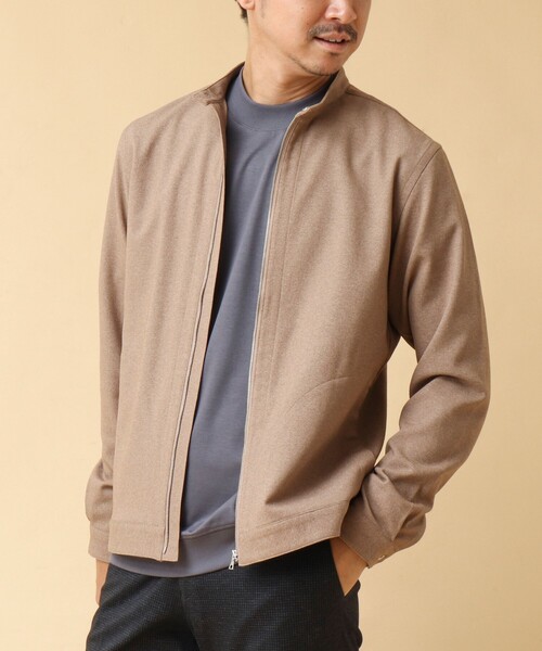 NOLLEY’S(ノーリーズ)の「《吸水速乾》SMART TECH ストレッチ シングルライダースシャツジャケット 24AW(ブルゾン・メンズ・ベージュ/ネイビー/グレー・S/XL/L/M)」の3枚目の写真