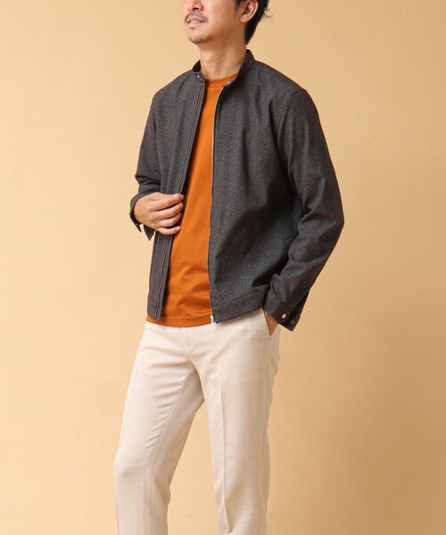 NOLLEY’S(ノーリーズ)の「《吸水速乾》SMART TECH ストレッチ シングルライダースシャツジャケット 24AW(ブルゾン・メンズ・ベージュ/ネイビー/グレー・S/XL/L/M)」の18枚目の写真