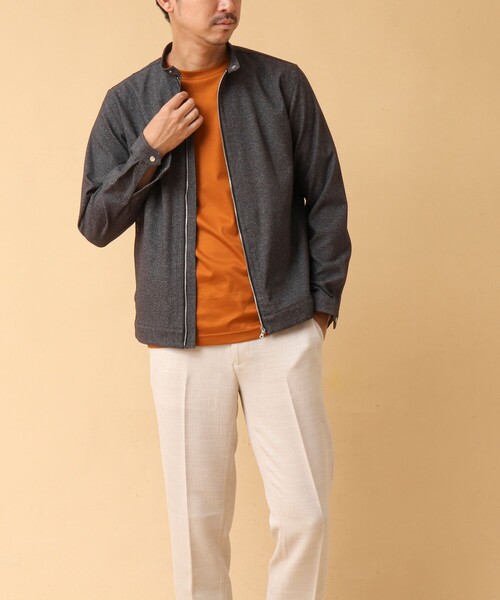 NOLLEY’S(ノーリーズ)の「《吸水速乾》SMART TECH ストレッチ シングルライダースシャツジャケット 24AW(ブルゾン・メンズ・ベージュ/ネイビー/グレー・S/XL/L/M)」の20枚目の写真
