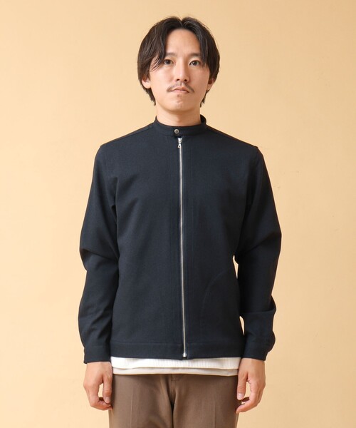 NOLLEY’S(ノーリーズ)の「《吸水速乾》SMART TECH ストレッチ シングルライダースシャツジャケット 24AW(ブルゾン・メンズ・ベージュ/ネイビー/グレー・S/XL/L/M)」の12枚目の写真