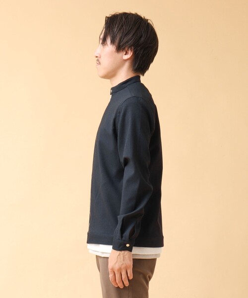 NOLLEY’S(ノーリーズ)の「《吸水速乾》SMART TECH ストレッチ シングルライダースシャツジャケット 24AW(ブルゾン・メンズ・ベージュ/ネイビー/グレー・S/XL/L/M)」の13枚目の写真