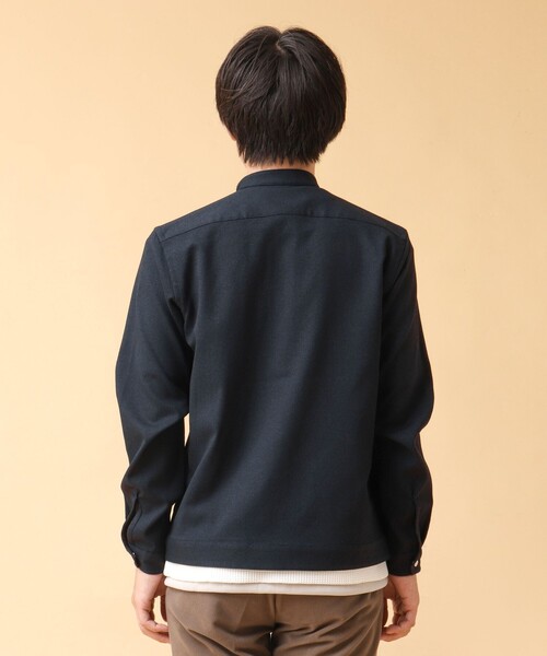 NOLLEY’S(ノーリーズ)の「《吸水速乾》SMART TECH ストレッチ シングルライダースシャツジャケット 24AW(ブルゾン・メンズ・ベージュ/ネイビー/グレー・S/XL/L/M)」の14枚目の写真