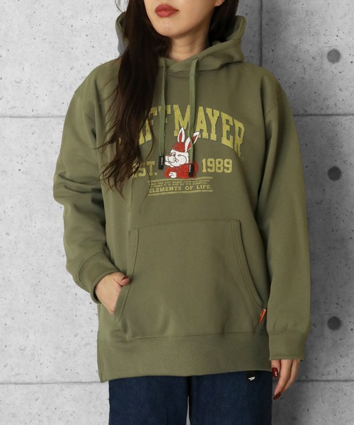 KRIFF MAYER Lady's Collection(クリフメイヤーレディースコレクション)の「裏起毛ゆるパーカー(ラビット)(パーカー・レディース・ナチュラル/カラフル/チャコール/ピンク/カーキ/グレー・MEDIUM/LARGE)」の5枚目の写真