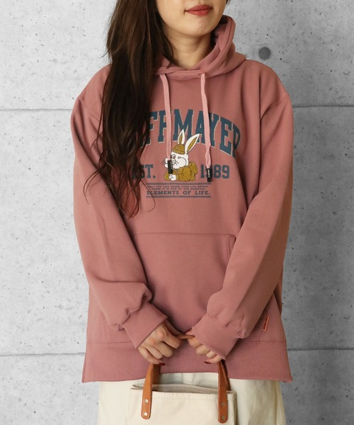 KRIFF MAYER Lady's Collection(クリフメイヤーレディースコレクション)の「裏起毛ゆるパーカー(ラビット)(パーカー・レディース・ナチュラル/カラフル/チャコール/ピンク/カーキ/グレー・MEDIUM/LARGE)」の1枚目の写真
