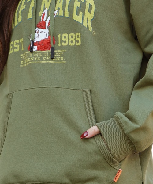 KRIFF MAYER Lady's Collection(クリフメイヤーレディースコレクション)の「裏起毛ゆるパーカー(ラビット)(パーカー・レディース・ナチュラル/カラフル/チャコール/ピンク/カーキ/グレー・MEDIUM/LARGE)」の9枚目の写真