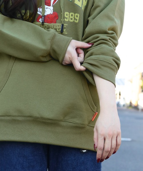 KRIFF MAYER Lady's Collection(クリフメイヤーレディースコレクション)の「裏起毛ゆるパーカー(ラビット)(パーカー・レディース・ナチュラル/カラフル/チャコール/ピンク/カーキ/グレー・MEDIUM/LARGE)」の12枚目の写真