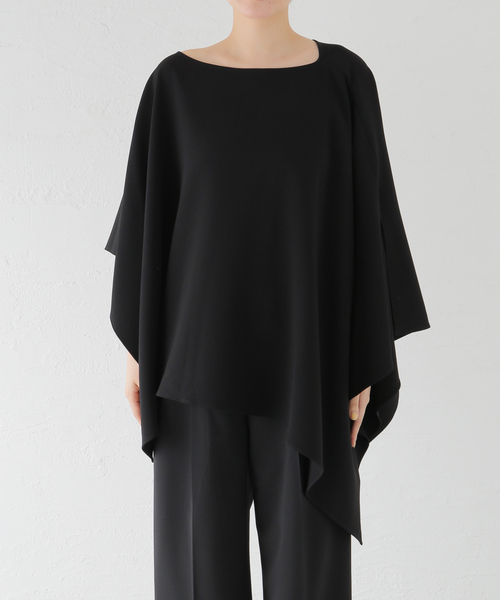 美品　Deuxieme Classe トリアセジョーゼット スクエアポンチョ トリアセジョーゼット スクエアポンチョ（シャツ/ブラウス）｜Deuxieme