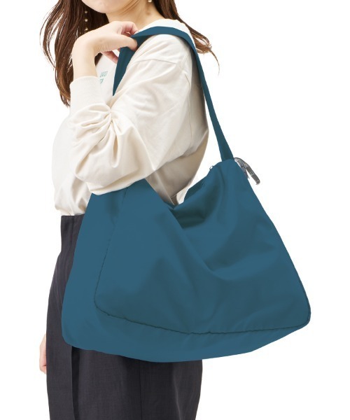 MOTTERU（モッテル）の「MOTTERU/クルリトコンパクトクーラーショルダーバッグ（エコバッグ/サブバッグ・レディース・モスグリーン系/ネイビー/パープル/ベージュ・FREE）」の5枚目の写真