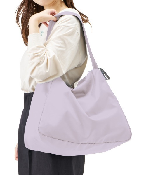 MOTTERU（モッテル）の「MOTTERU/クルリトコンパクトクーラーショルダーバッグ（エコバッグ/サブバッグ・レディース・モスグリーン系/ネイビー/パープル/ベージュ・FREE）」の6枚目の写真