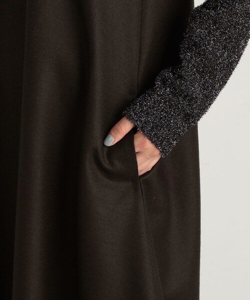 EDITION（エディション）の「ウールジャージー ノースリーブフレアワンピース（ワンピース・レディース・チャコールグレー/ダークブラウン・FREE）」の10枚目の写真