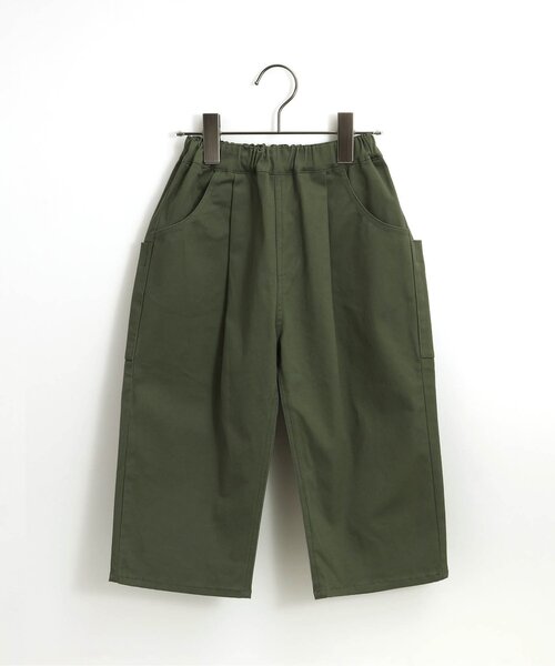 p.premier(ピードットプルミエ)の「ゆるシルエットのワイドタックパンツ(その他パンツ・キッズ・ブルー/ブラック/カーキ・90/100/110/120/80/130/140)」の2枚目の写真