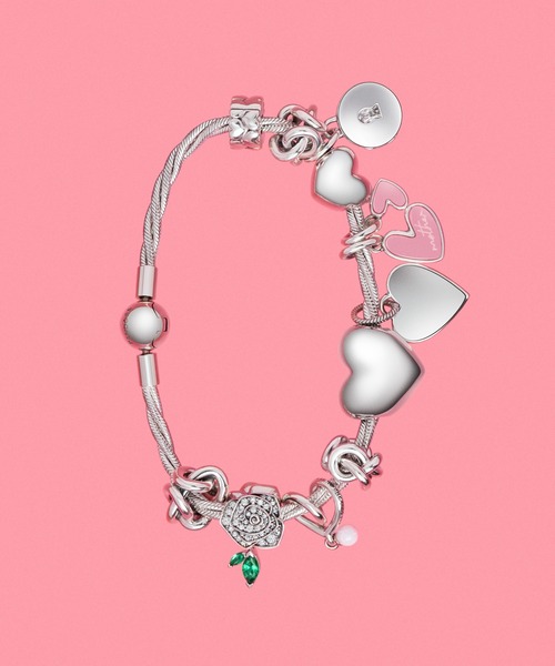 Be Love エングレイバブル ハート シルバー チャーム（チャーム