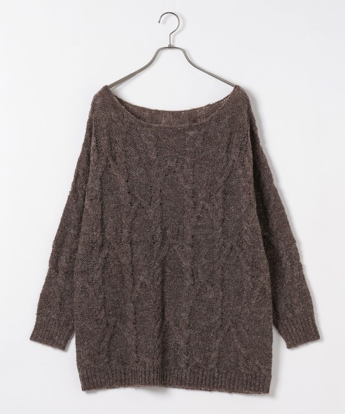 ニット セーター オフショルチュニックニット　145156 レディース Heather（ヘザー）の「オフショルチュニックニット 145156