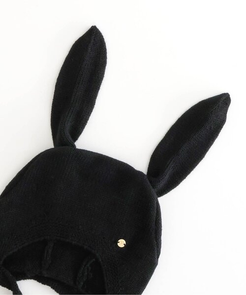 apres les cours（アプレレクール）の「うさ耳ボンネット（その他ベビー用品・キッズ・アイボリー/ブラック・48/46）」の8枚目の写真