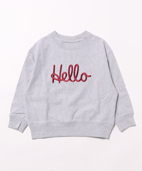 Smoothy（スムージー）の「Smoothy HELLO Sweat / スムージー ハロー スウェット（Tシャツ/カットソー・キッズ・チャコールグレー/アッシュグレー/アイボリー/ダークグレー・SMALL/MEDIUM/LARGE/X-LARGE）」の8枚目の写真