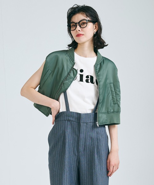 coca(coca)(コカ)の「フロッキープリントフレンチスリーブTシャツ(Tシャツ/カットソー・レディース・ホワイト/グレー・S/M/L)」の8枚目の写真