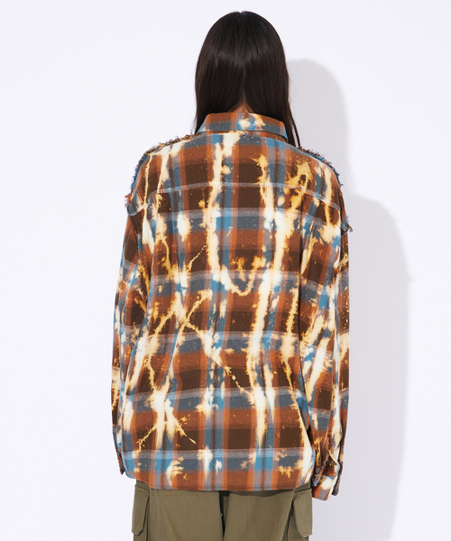 Revo.（レボ）の「【Revo.】チェック/フリンジ/ブリーチシャツ（シャツ/ブラウス・メンズ・ブラウン/ネイビー・M/L）」の11枚目の写真