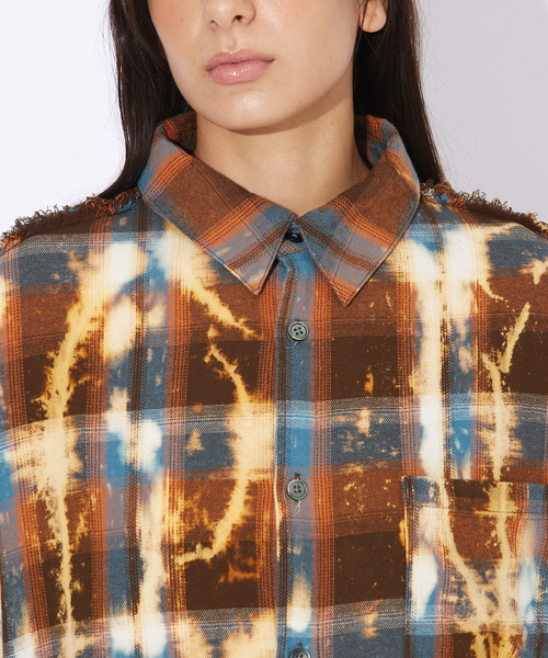 Revo.（レボ）の「【Revo.】チェック/フリンジ/ブリーチシャツ（シャツ/ブラウス・メンズ・ブラウン/ネイビー・M/L）」の12枚目の写真