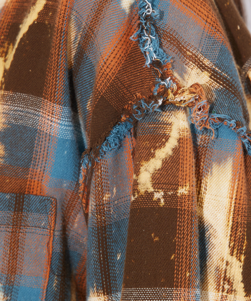 Revo.（レボ）の「【Revo.】チェック/フリンジ/ブリーチシャツ（シャツ/ブラウス・メンズ・ブラウン/ネイビー・M/L）」の15枚目の写真