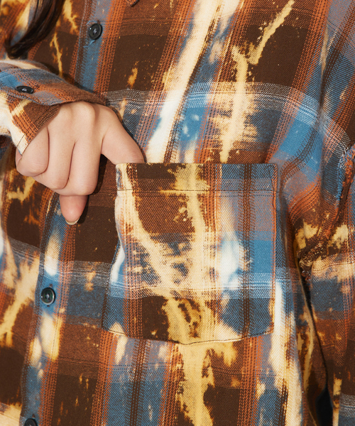 Revo.（レボ）の「【Revo.】チェック/フリンジ/ブリーチシャツ（シャツ/ブラウス・メンズ・ブラウン/ネイビー・M/L）」の16枚目の写真