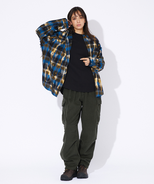 Revo.（レボ）の「【Revo.】チェック/フリンジ/ブリーチシャツ（シャツ/ブラウス・メンズ・ブラウン/ネイビー・M/L）」の18枚目の写真