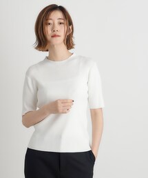 ◆RNドライタッチリブ5分袖プルオーバー