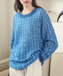 openwork knitting pullover