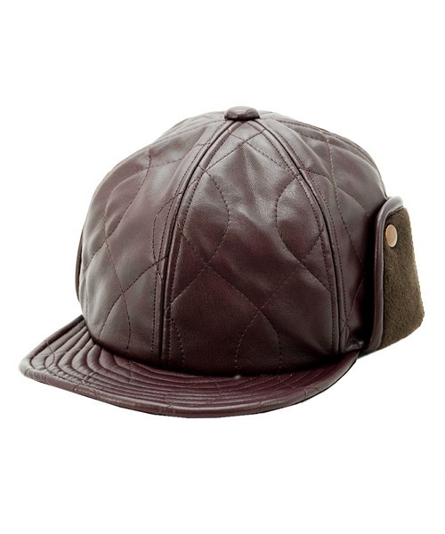 polcadot（ポルカドット）の「FAKE LEATHER EARCOVER CAP／合皮キルティング イヤーカバーキャップ（キャップ・メンズ・ブラック/ベージュ/ブラウン・FREE）」の3枚目の写真