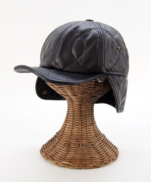 polcadot（ポルカドット）の「FAKE LEATHER EARCOVER CAP／合皮キルティング イヤーカバーキャップ（キャップ・メンズ・ブラック/ベージュ/ブラウン・FREE）」の11枚目の写真
