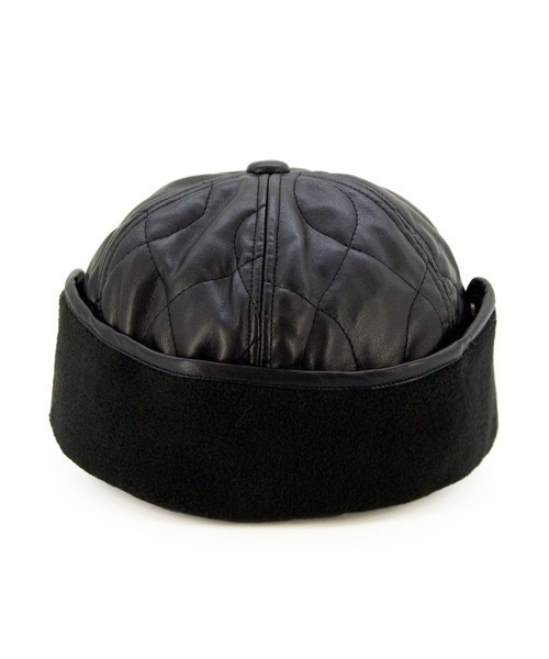 polcadot（ポルカドット）の「FAKE LEATHER EARCOVER CAP／合皮キルティング イヤーカバーキャップ（キャップ・メンズ・ブラック/ベージュ/ブラウン・FREE）」の15枚目の写真