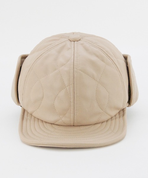 polcadot（ポルカドット）の「FAKE LEATHER EARCOVER CAP／合皮キルティング イヤーカバーキャップ（キャップ・メンズ・ブラック/ベージュ/ブラウン・FREE）」の17枚目の写真