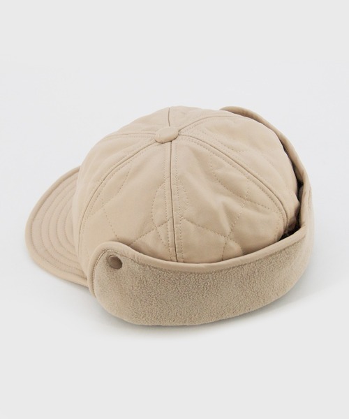polcadot（ポルカドット）の「FAKE LEATHER EARCOVER CAP／合皮キルティング イヤーカバーキャップ（キャップ・メンズ・ブラック/ベージュ/ブラウン・FREE）」の9枚目の写真