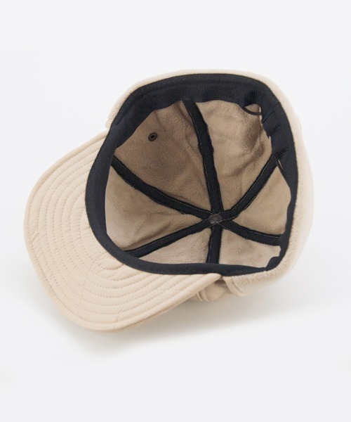 polcadot（ポルカドット）の「FAKE LEATHER EARCOVER CAP／合皮キルティング イヤーカバーキャップ（キャップ・メンズ・ブラック/ベージュ/ブラウン・FREE）」の6枚目の写真