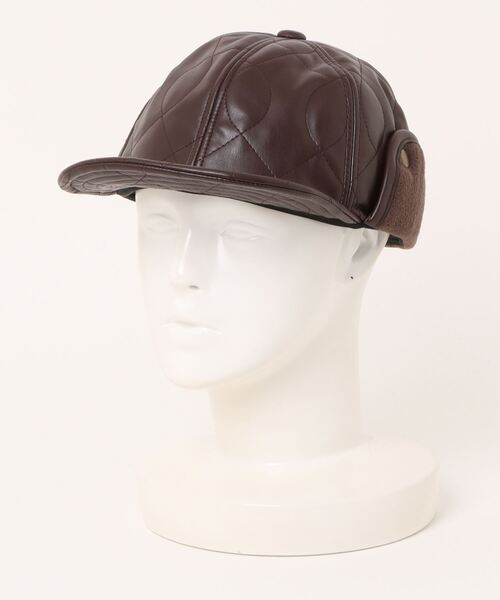 polcadot（ポルカドット）の「FAKE LEATHER EARCOVER CAP／合皮キルティング イヤーカバーキャップ（キャップ・メンズ・ブラック/ベージュ/ブラウン・FREE）」の22枚目の写真