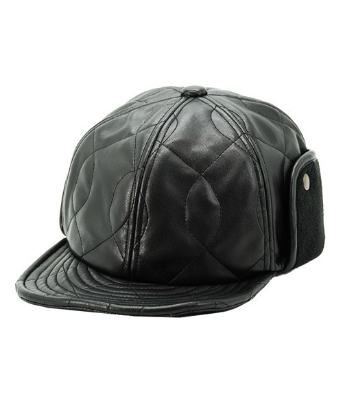 polcadot（ポルカドット）の「FAKE LEATHER EARCOVER CAP／合皮キルティング イヤーカバーキャップ（キャップ・メンズ・ブラック/ベージュ/ブラウン・FREE）」の18枚目の写真
