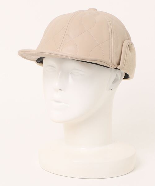 polcadot（ポルカドット）の「FAKE LEATHER EARCOVER CAP／合皮キルティング イヤーカバーキャップ（キャップ・メンズ・ブラック/ベージュ/ブラウン・FREE）」の16枚目の写真